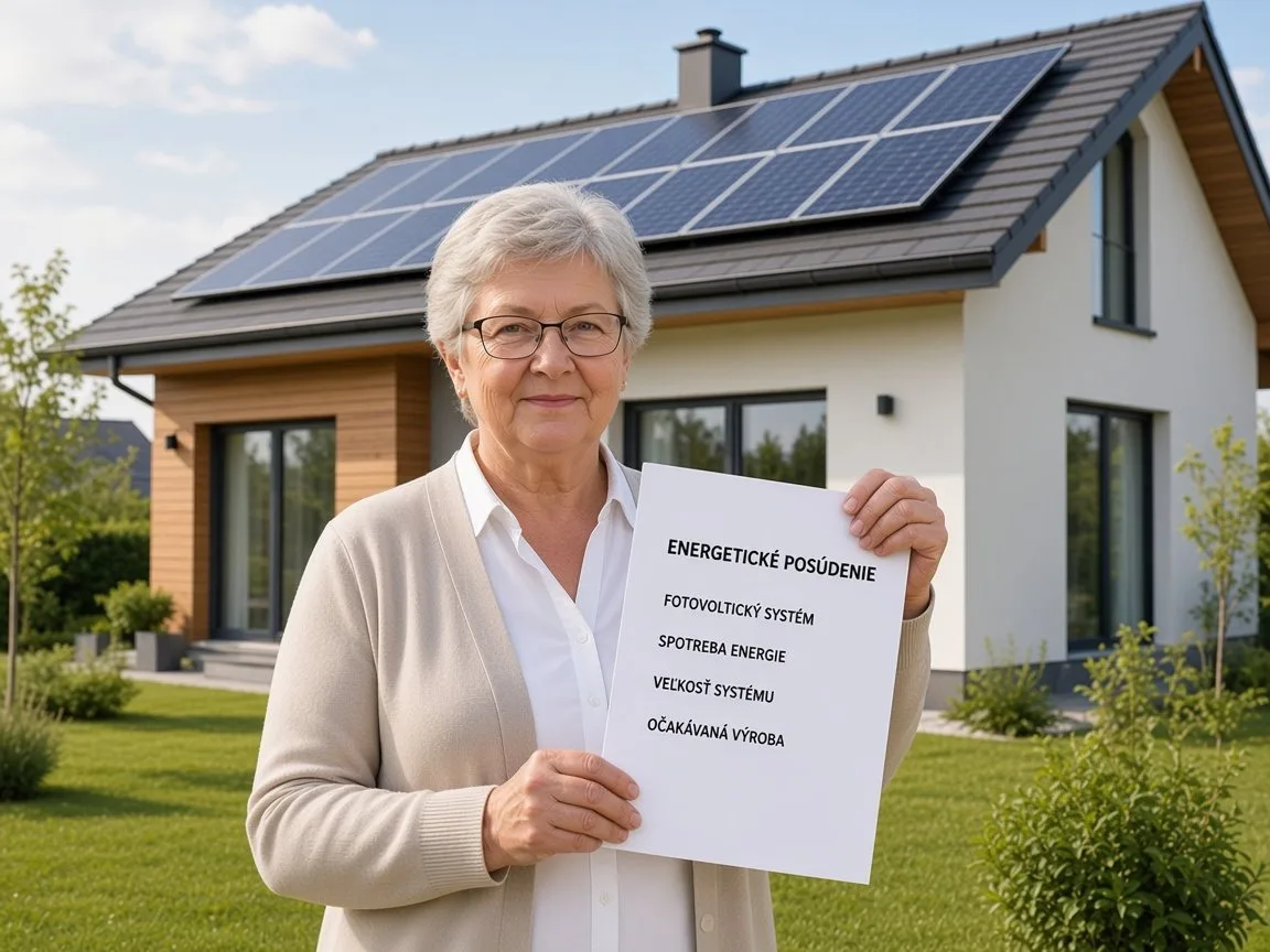 Majiteľka domu s energetickým posúdením fotovoltického systému